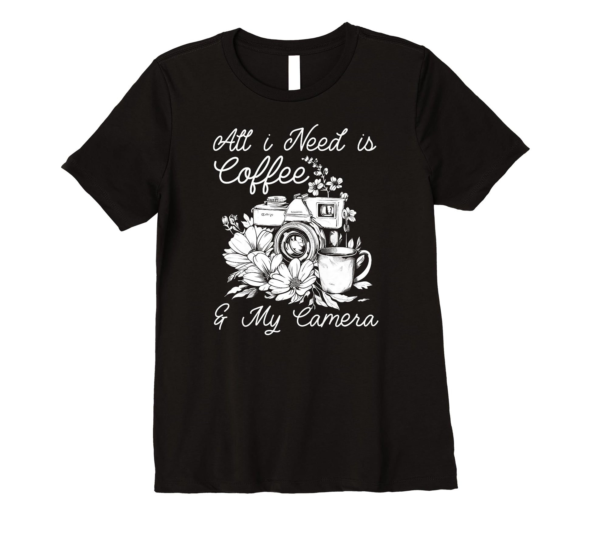 Womens Photographer Coffee Camera T-Shirt - Streetwear Style Men Women - T-Shirt, Sweatshirt, Hoodie