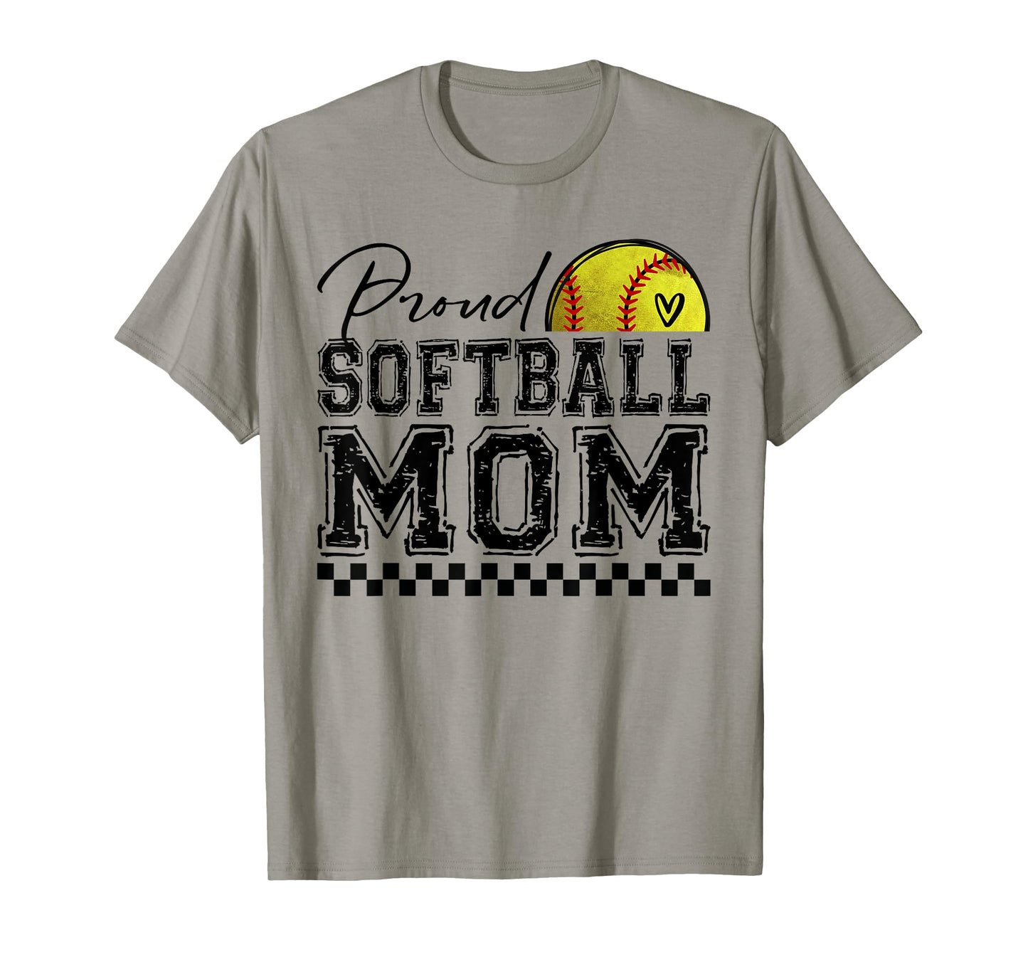 Proud Softball Mom Sports Mothers Day Mama T-Shirt - Graphic Print Unisex - T-Shirt, Sweatshirt, Hoodie