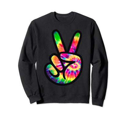 Tie Dye Peace Sign Costume Peace Sweatshirt - Casual Everyday Wear Unisex - T-Shirt, Sweatshirt, Hoodie