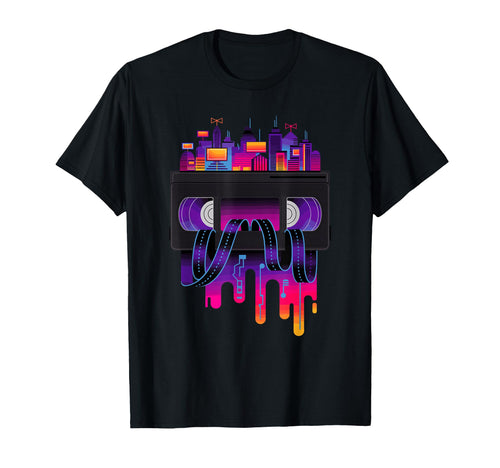 Dripping Paint Art Cassette Tape Vhs T-Shirt - Streetwear Style for Adults - T-Shirt, Sweatshirt, Hoodie