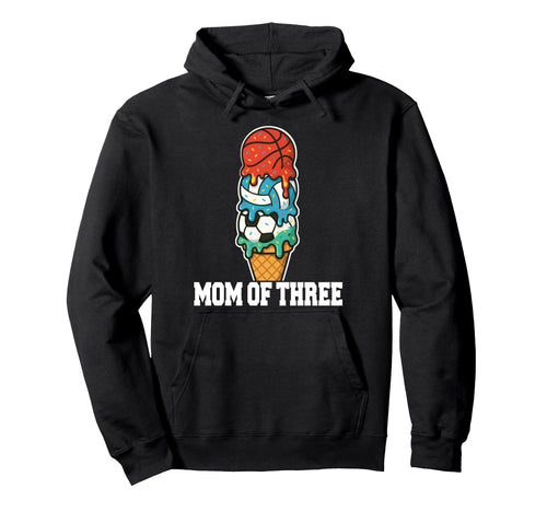 Basketball Soccer Volleyball Mom Ice Hoodie - Minimalist Print Men Women - T-Shirt, Sweatshirt, Hoodie