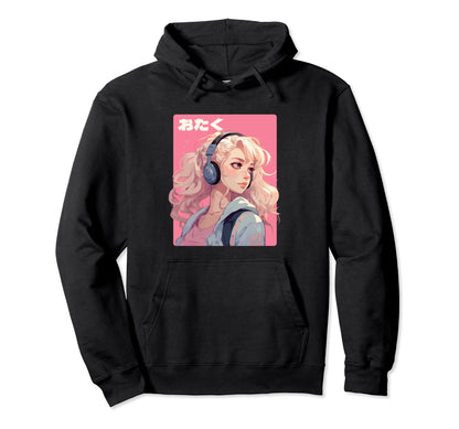 Otaku Anime Manga Japanese Vaporwave Hoodie - Graphic Print for Adults - T-Shirt, Sweatshirt, Hoodie