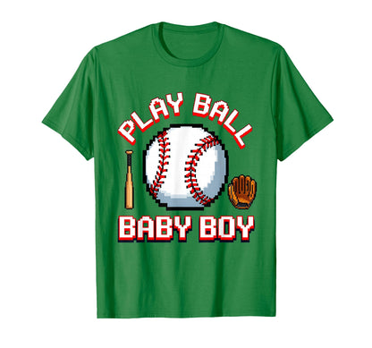 Play Ball Baseball Mom T-Shirt - Custom Art Print Men Women - T-Shirt, Sweatshirt, Hoodie