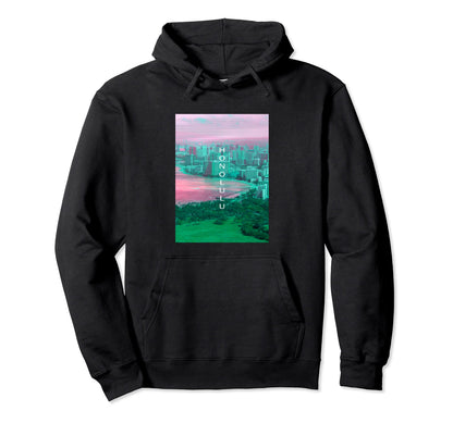 Florida Vaporwave Aesthetic Souvenir Hi Tampa Hoodie - Graphic Print Unisex - T-Shirt, Sweatshirt, Hoodie