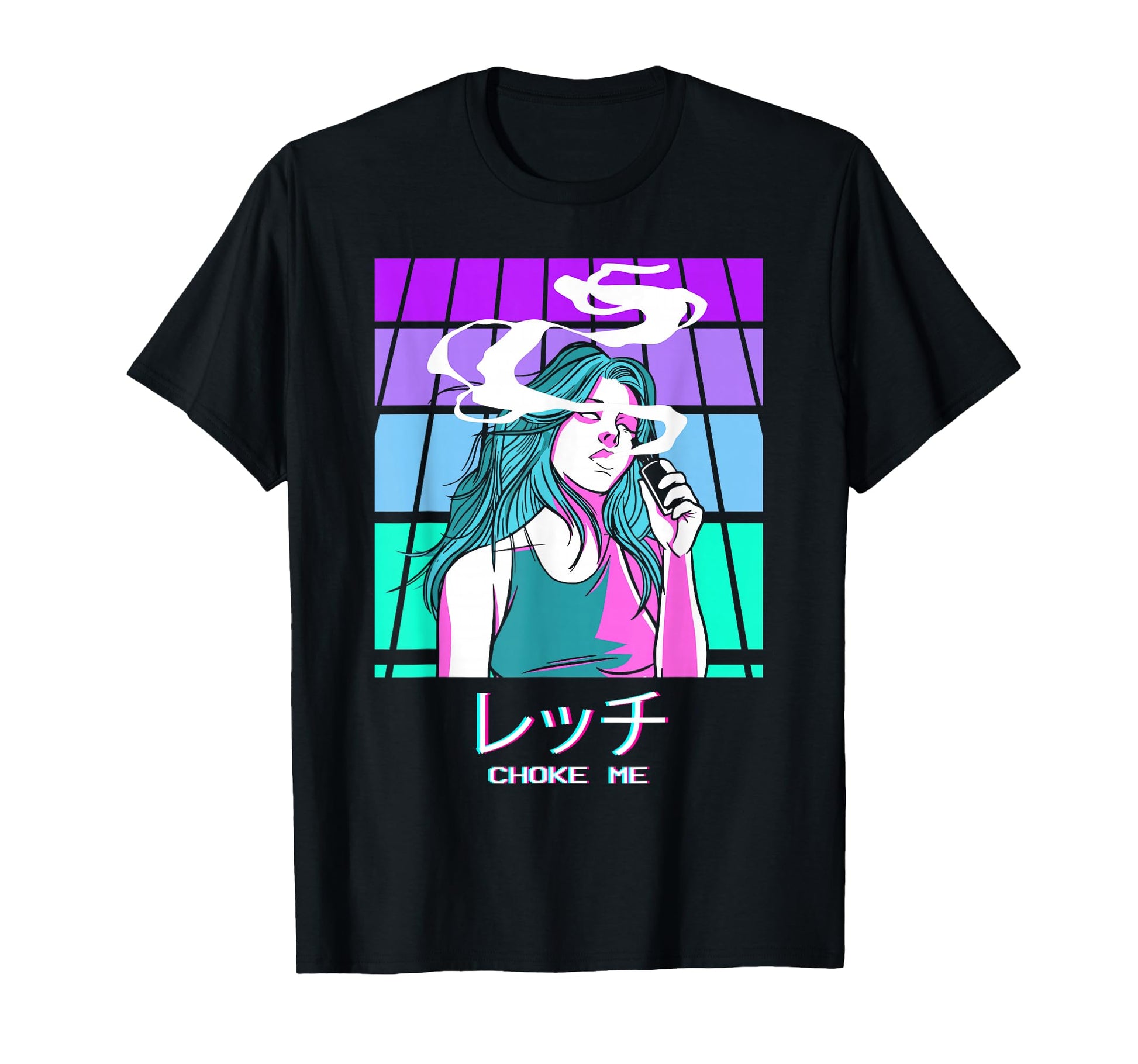 Choke Me Anime Vaporwave Aesthetic Alt T-Shirt - Unique Graphic Unisex - T-Shirt, Sweatshirt, Hoodie