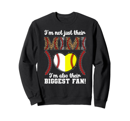 Their Biggest Fan Mimi Softball Sweatshirt - Novelty Apparel Men Women - T-Shirt, Sweatshirt, Hoodie