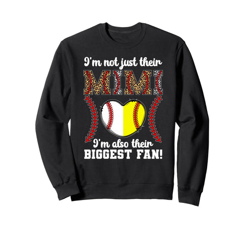 Their Biggest Fan Mimi Softball Sweatshirt - Novelty Apparel Men Women - T-Shirt, Sweatshirt, Hoodie