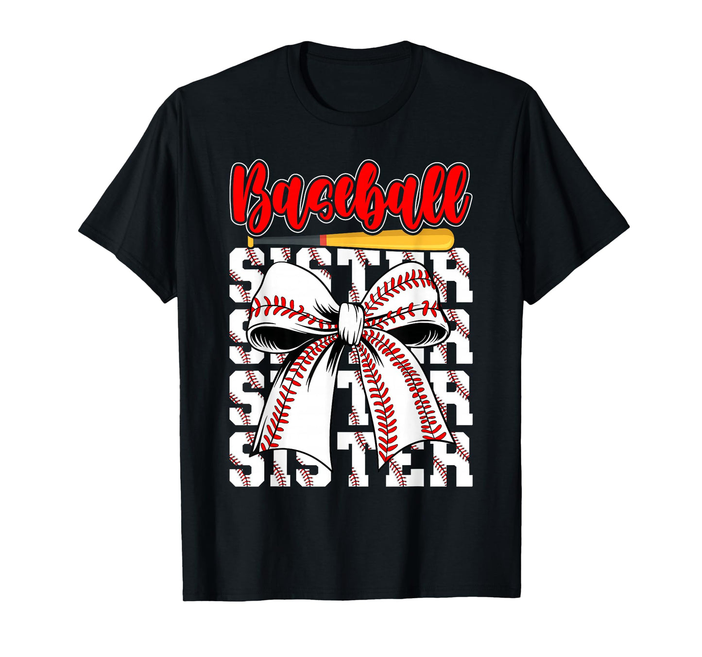 Baseball Sister Sport Lover Sister T-Shirt - Unique Graphic for Adults - T-Shirt, Sweatshirt, Hoodie