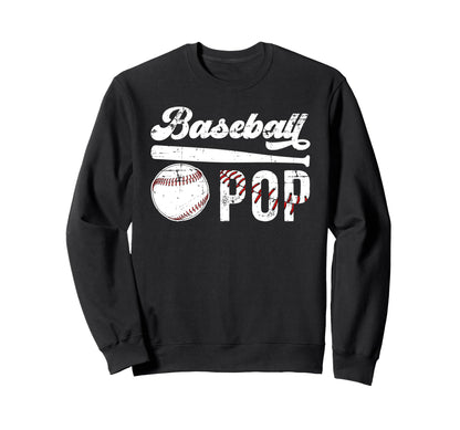 Baseball Pop Grandpa Pop Baseball Sweatshirt - Trendy Graphic Men Women - T-Shirt, Sweatshirt, Hoodie