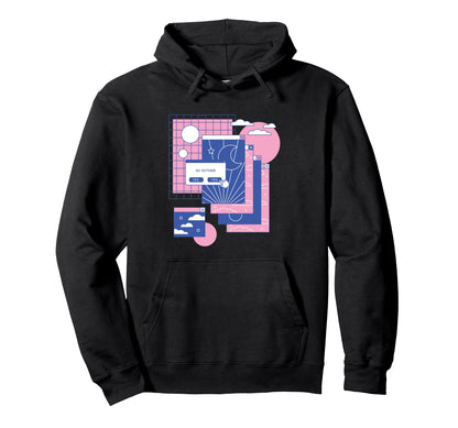 Vaporwave Aesthetic 80S 90S Eboy Hoodie - Fun Novelty Design for Adults - T-Shirt, Sweatshirt, Hoodie