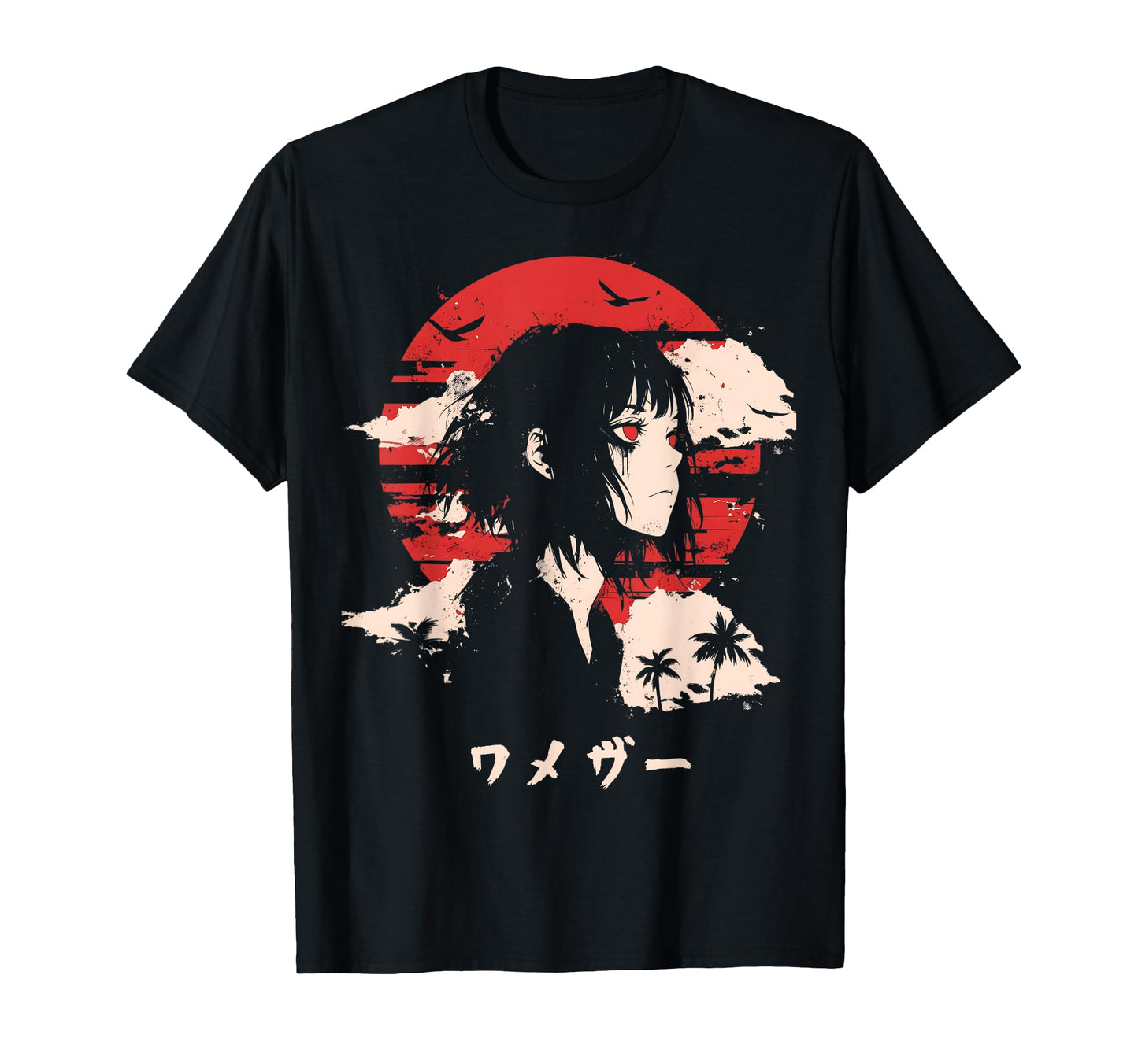 Goth Grunge Demon Anime Waifu Horror T-Shirt - Custom Art Print for Adults - T-Shirt, Sweatshirt, Hoodie