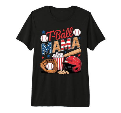 T Ball Mama Baseball Mom Game Sports T-Shirt - Custom Art Print for Adults - T-Shirt, Sweatshirt, Hoodie
