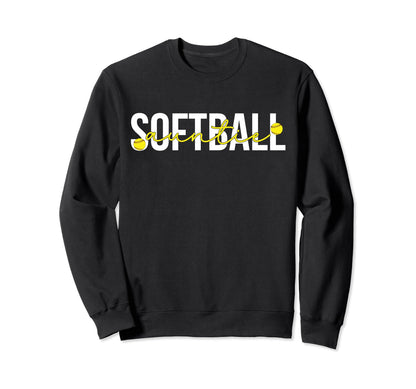 Softball Auntie Softball Aunt Sweatshirt - Trendy Graphic for Adults - T-Shirt, Sweatshirt, Hoodie