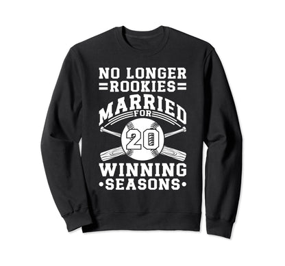 20Th Wedding Anniversary Baseball Sweatshirt - Trendy Graphic for Adults - T-Shirt, Sweatshirt, Hoodie
