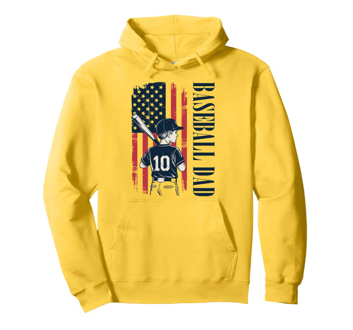 Baseball Dad Flag I Raised Mine Ballpark Hoodie - Novelty Apparel Unisex - T-Shirt, Sweatshirt, Hoodie