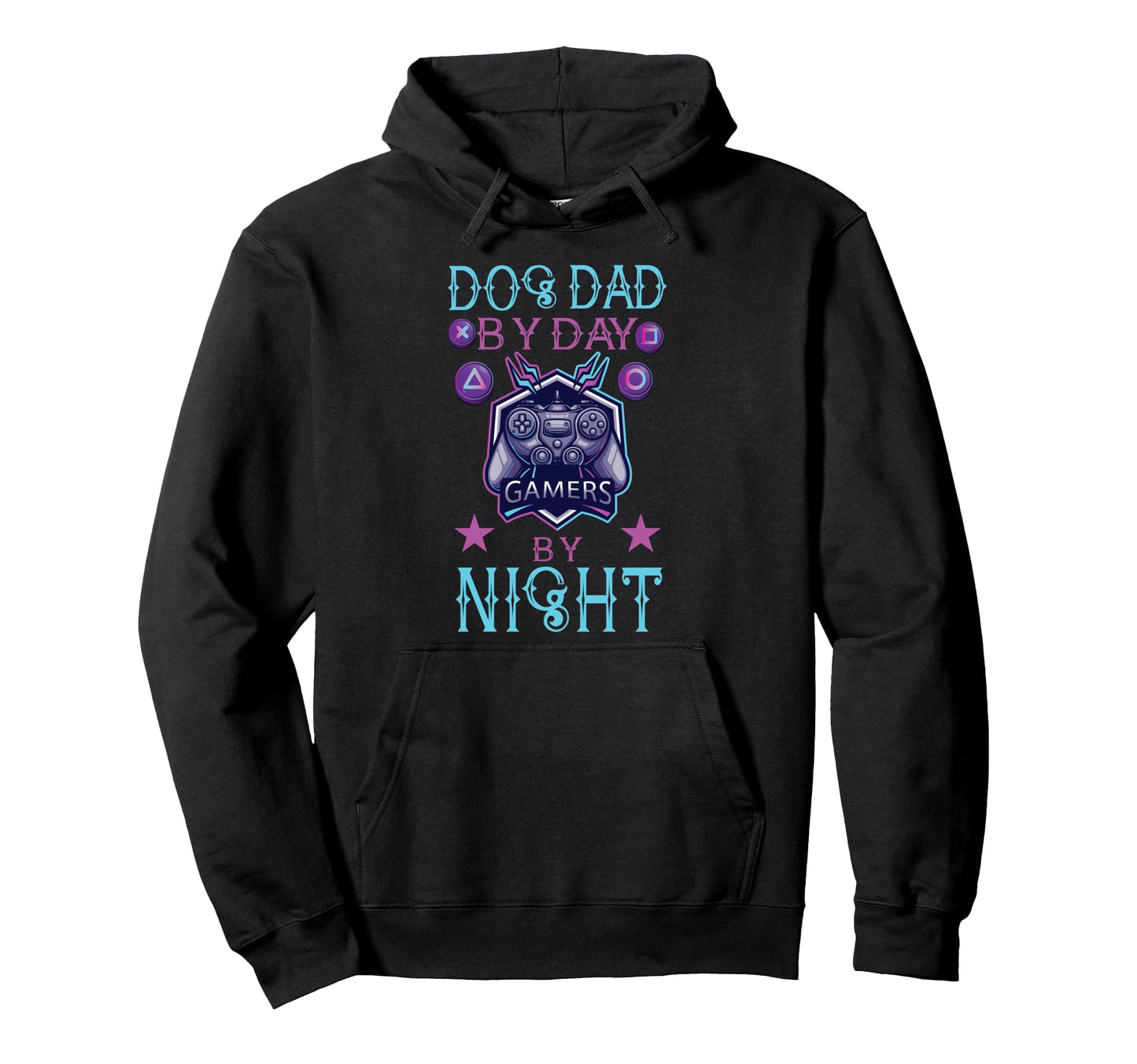 Dog Dad Day Gamer Night Hoodie - Aesthetic Graphic Men Women - T-Shirt, Sweatshirt, Hoodie