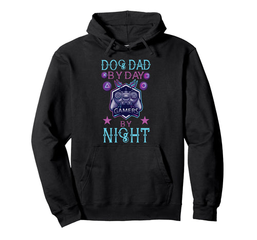 Dog Dad Day Gamer Night Hoodie - Aesthetic Graphic Men Women - T-Shirt, Sweatshirt, Hoodie