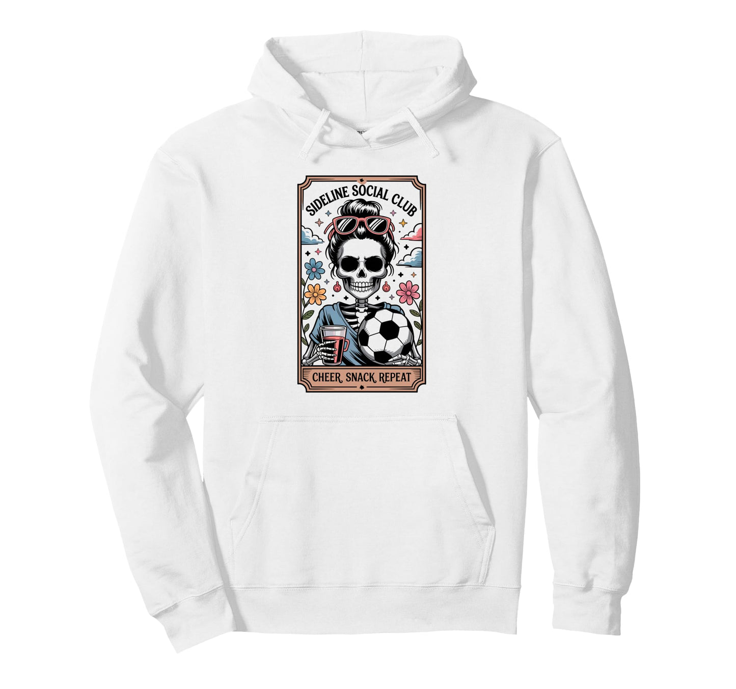 Sideline Social Club Soccer Mom Game Hoodie - Fun Novelty Design Unisex - T-Shirt, Sweatshirt, Hoodie