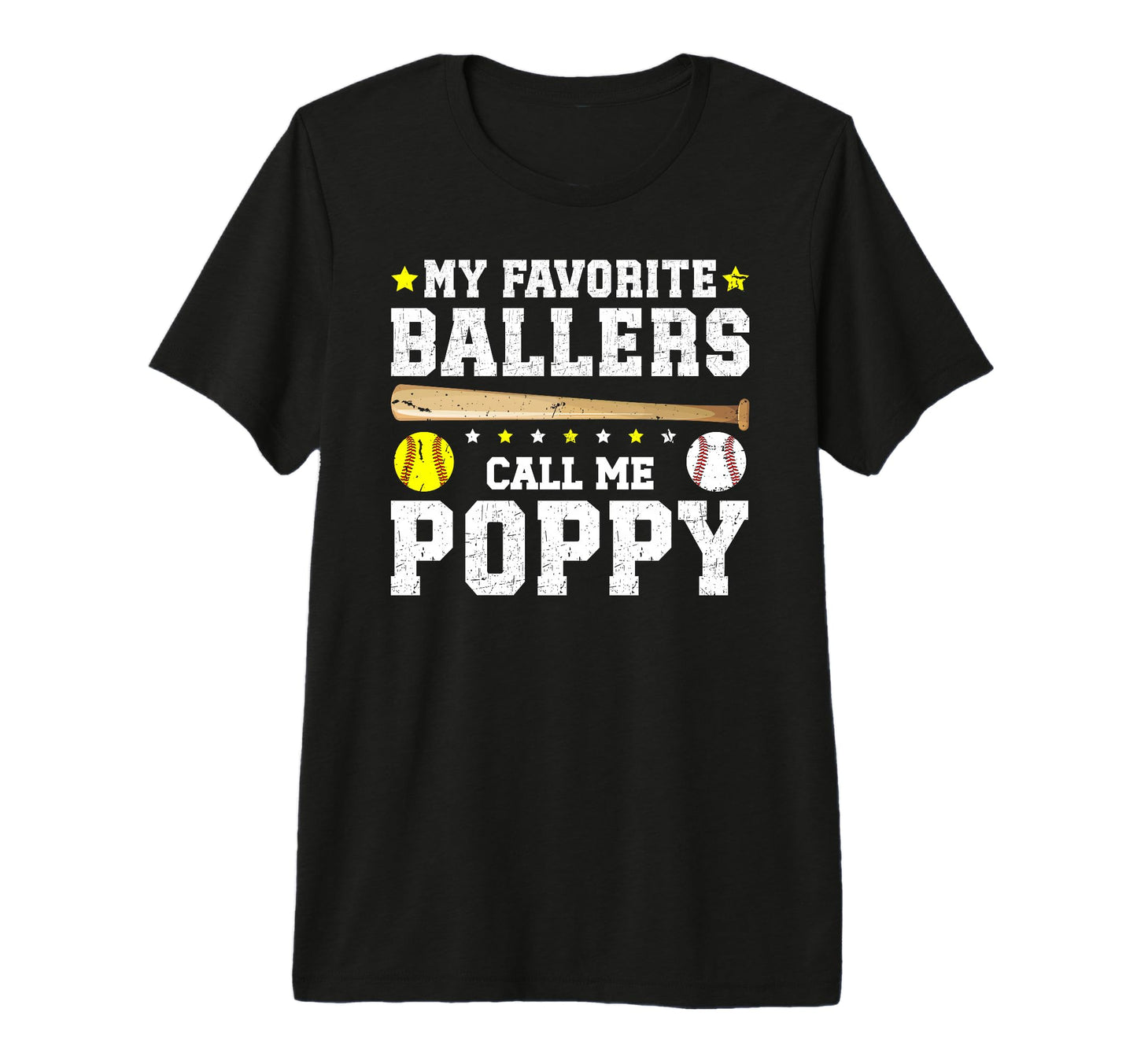 Mens My Favorite Ballers Call Me Poppy T-Shirt - Unique Graphic for Adults - T-Shirt, Sweatshirt, Hoodie