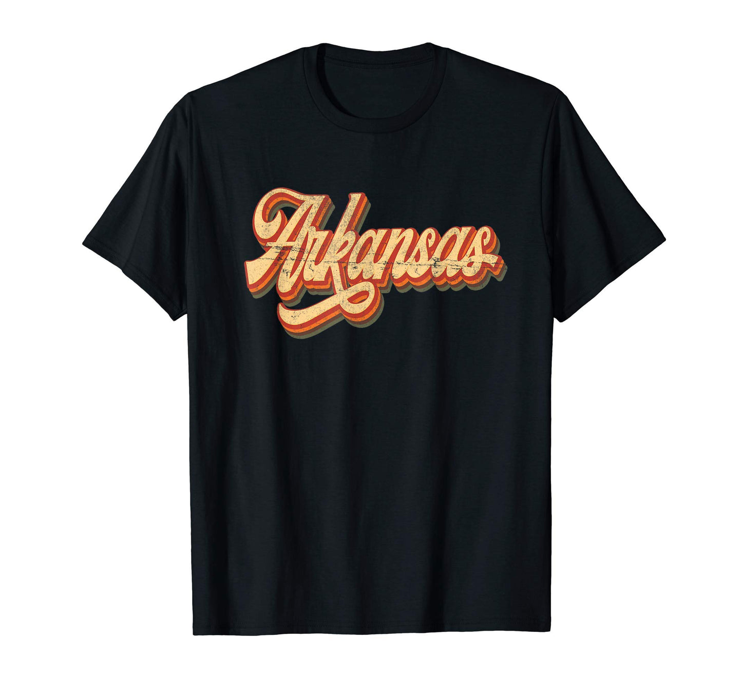 Arkansas Us State Map Stripes 1970 T-Shirt - Minimalist Print Unisex - T-Shirt, Sweatshirt, Hoodie