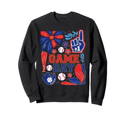 Game Day Baseball Life Softball Sweatshirt - Novelty Apparel for Adults - T-Shirt, Sweatshirt, Hoodie