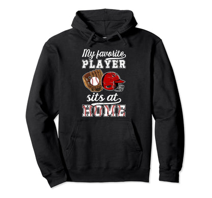 Home Baseball Catcher Aunt Hoodie - Casual Everyday Wear for Adults - T-Shirt, Sweatshirt, Hoodie
