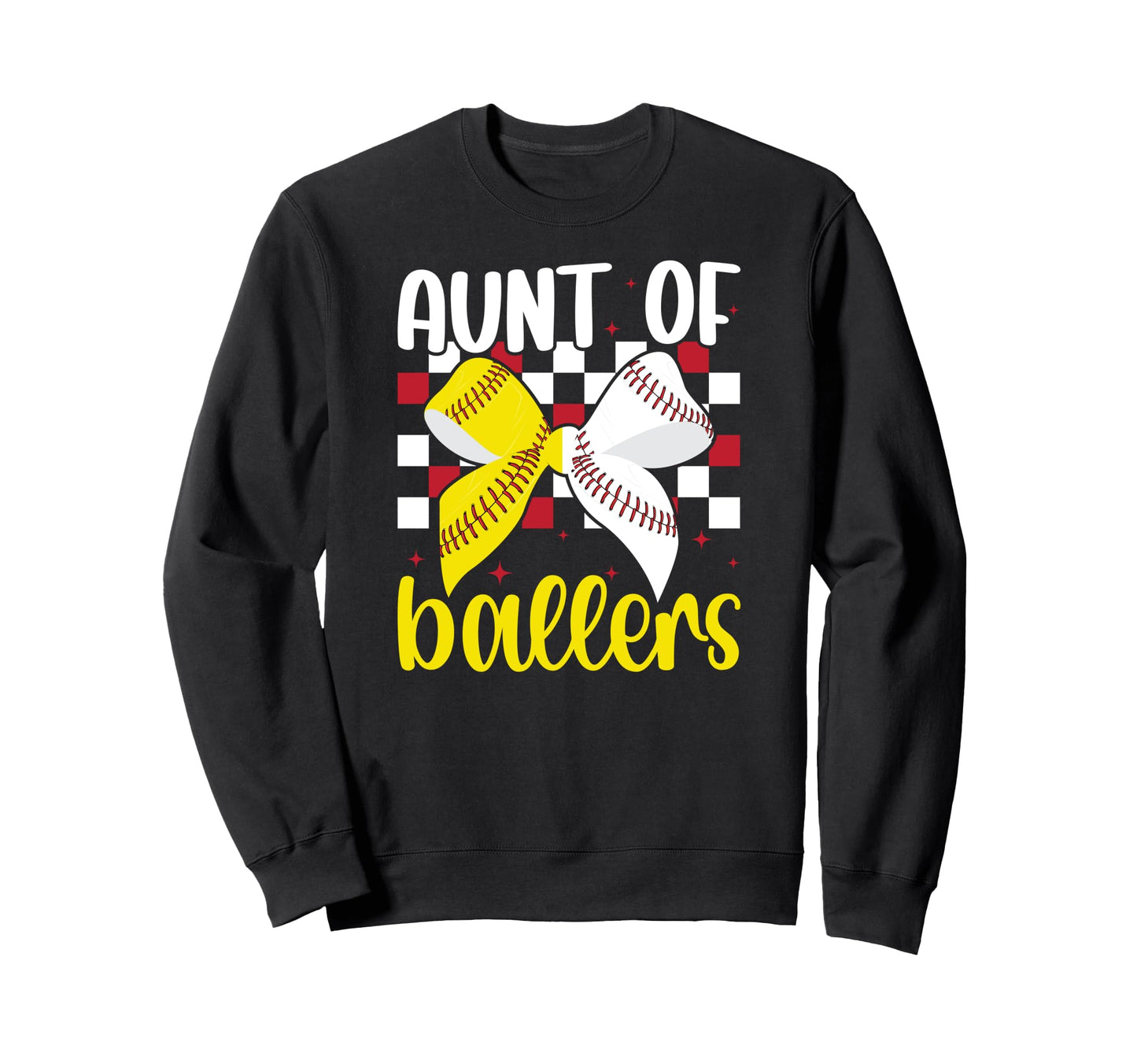 Aunt Ballers Coquette Baseball Softball Sweatshirt - Unique Graphic Unisex - T-Shirt, Sweatshirt, Hoodie