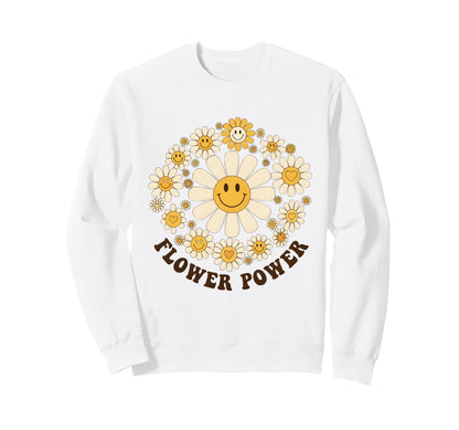 Flower Power Daisy Floral Gifts And Sweatshirt - Unique Graphic Men Women - T-Shirt, Sweatshirt, Hoodie