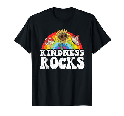 Anti Bullying Hippie Teacher Rainbow T-Shirt - Graphic Print Men Women - T-Shirt, Sweatshirt, Hoodie
