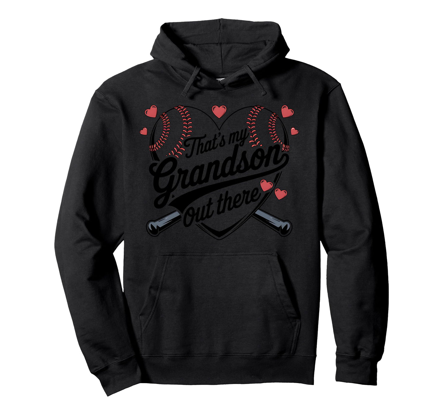 Thats My Grandson Out There Baseball Hoodie - Aesthetic Graphic Men Women - T-Shirt, Sweatshirt, Hoodie