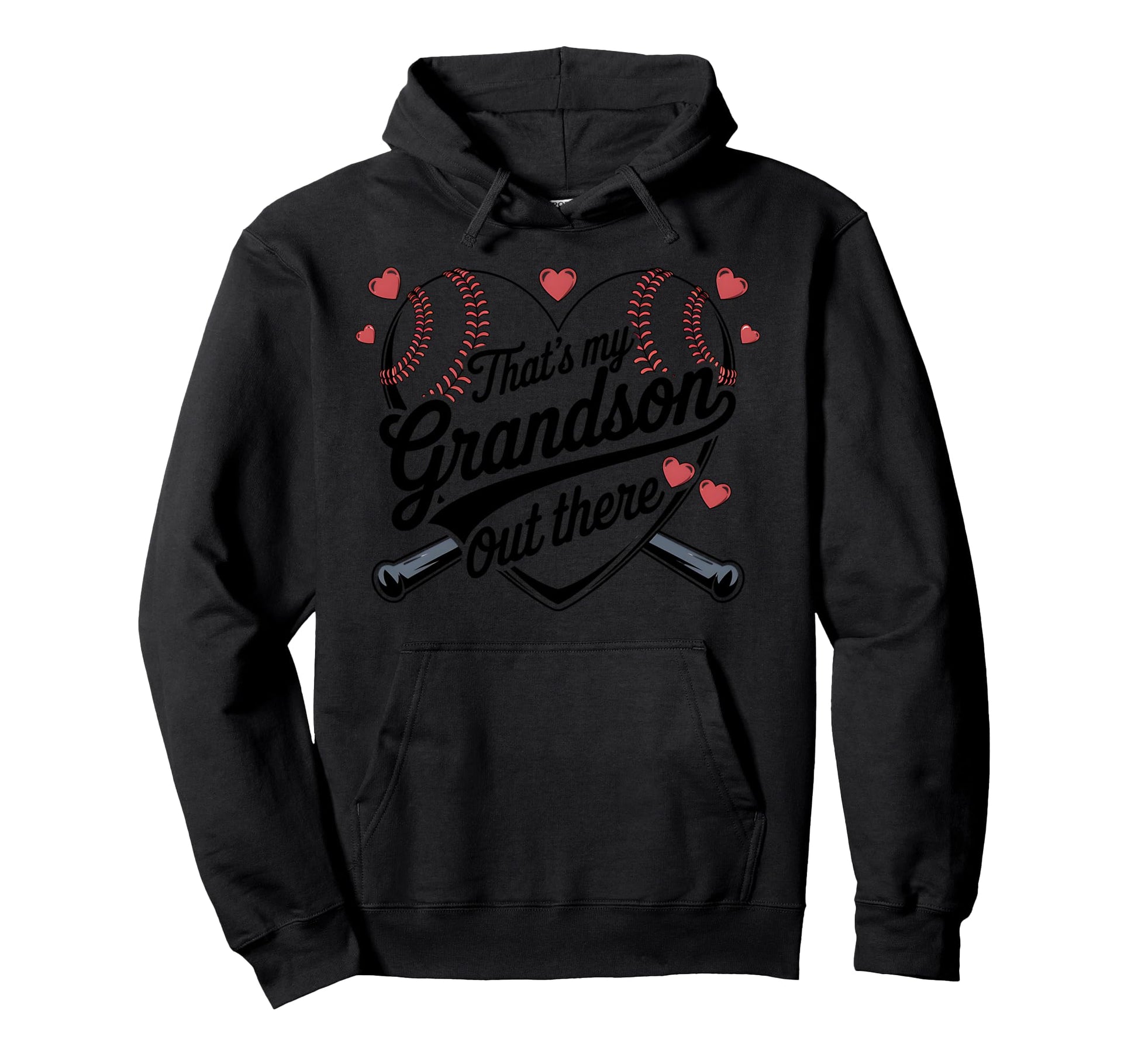 Thats My Grandson Out There Baseball Hoodie - Aesthetic Graphic Men Women - T-Shirt, Sweatshirt, Hoodie