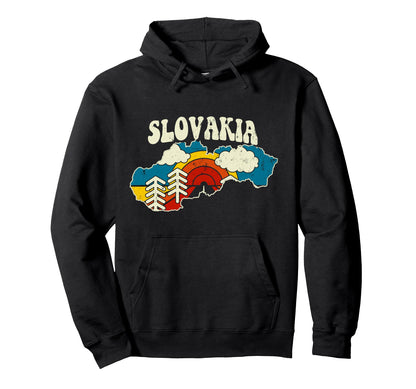 Slovakia Slovakian Country Rainbow Hoodie - Casual Everyday Wear Men Women - T-Shirt, Sweatshirt, Hoodie