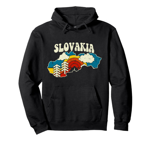 Slovakia Slovakian Country Rainbow Hoodie - Casual Everyday Wear Men Women - T-Shirt, Sweatshirt, Hoodie