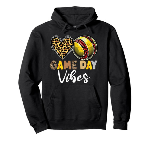 Game Day Vibes Softball Mom Softball Hoodie - Streetwear Style Men Women - T-Shirt, Sweatshirt, Hoodie