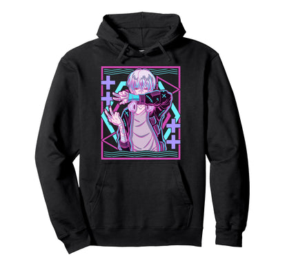 Kawaii Pastel Goth Male Goth Anime Hoodie - Streetwear Style for Adults - T-Shirt, Sweatshirt, Hoodie