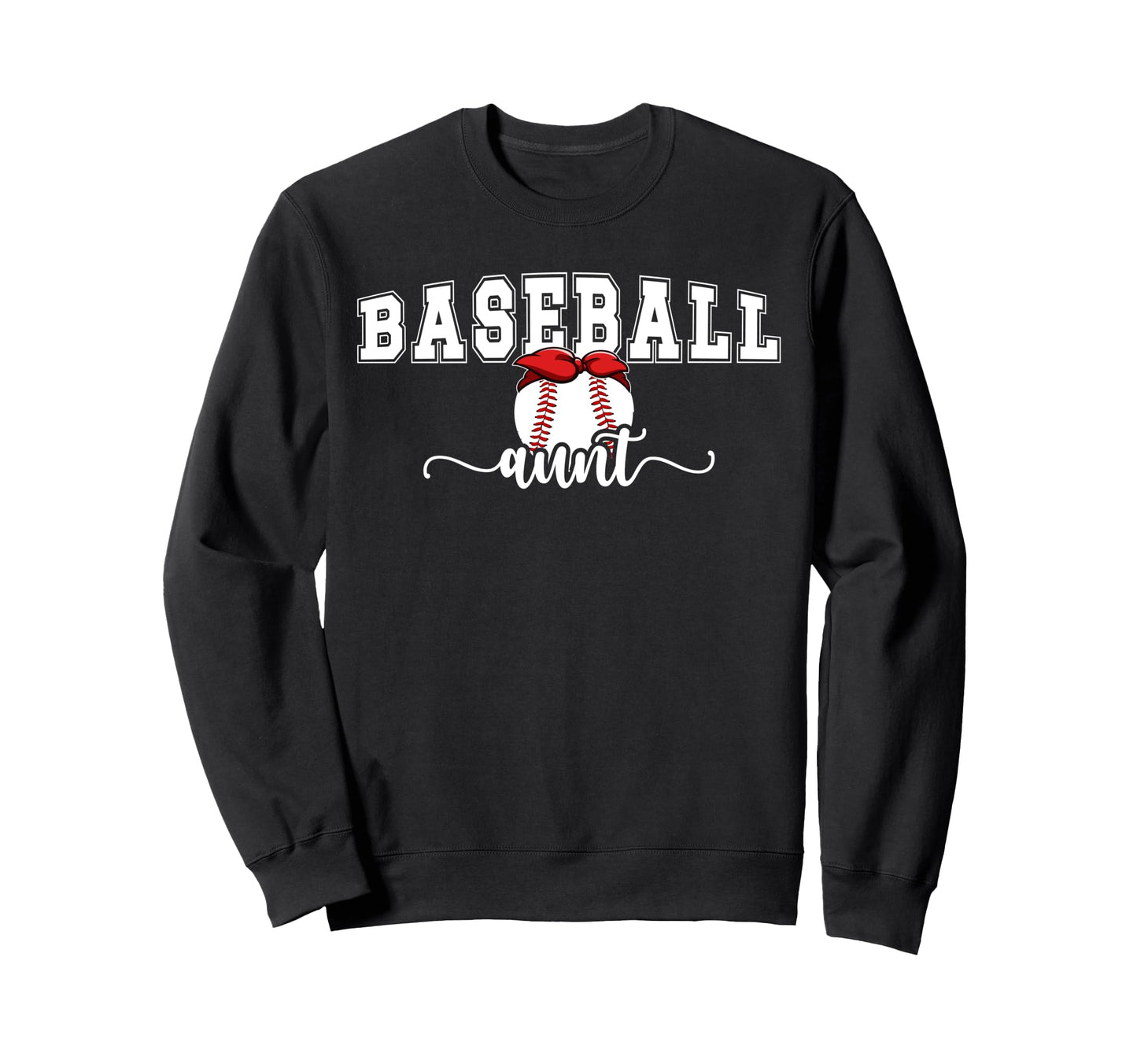 Baseball Aunt Proud Aunt Baseball Sweatshirt - Unique Graphic Unisex - T-Shirt, Sweatshirt, Hoodie
