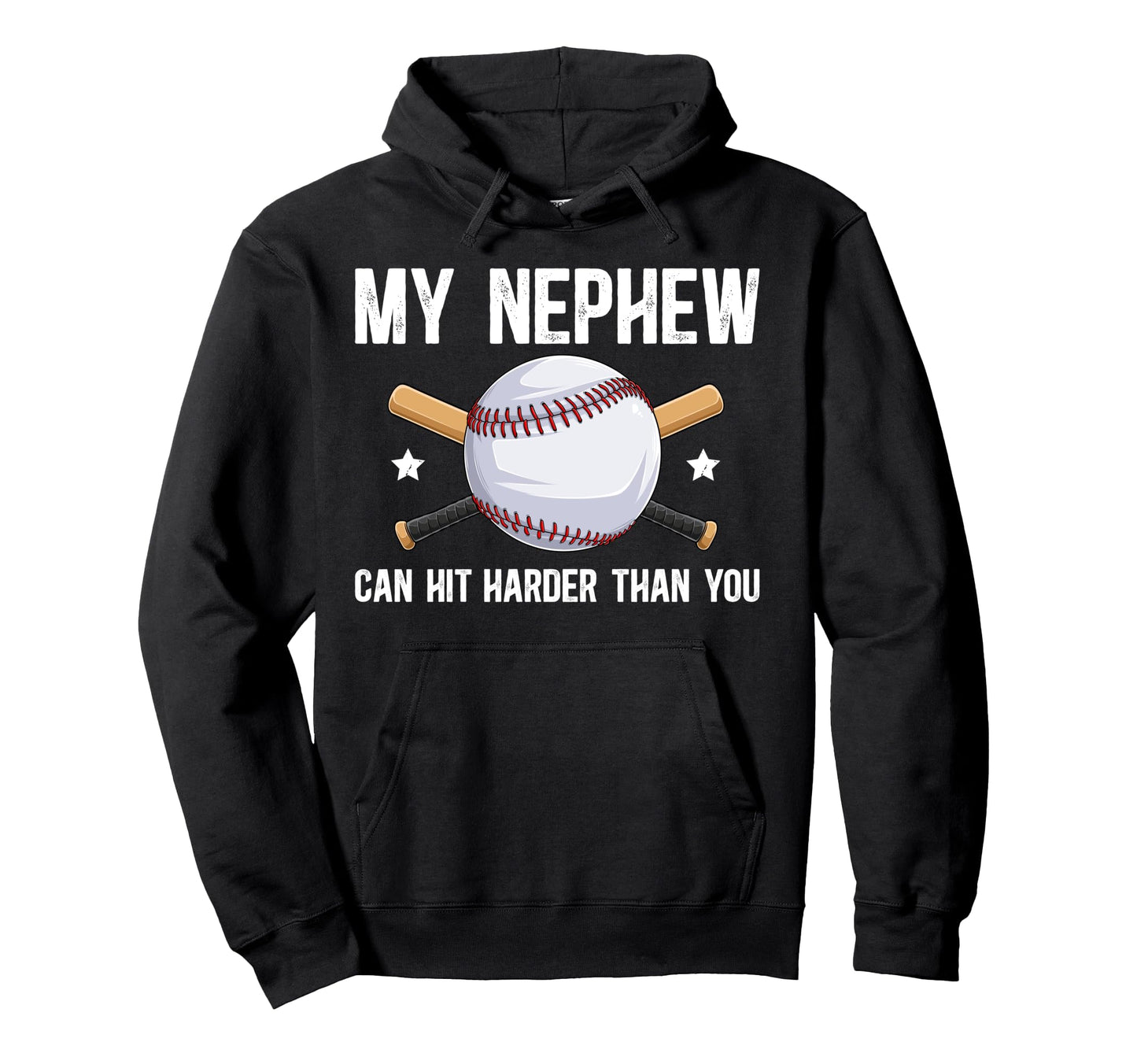 My Nephew Baseball Uncle Baseball Hoodie - Minimalist Print for Adults - T-Shirt, Sweatshirt, Hoodie