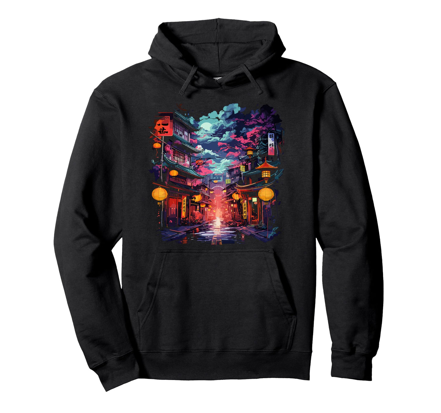 Japanese Aesthetic Vaporwave Anime Hoodie - Aesthetic Graphic for Adults - T-Shirt, Sweatshirt, Hoodie