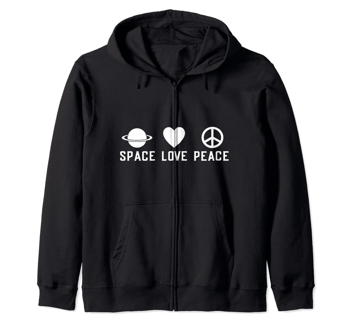 Space Love Peace Heart Planet T-Shirt - Casual Everyday Wear for Adults - T-Shirt, Sweatshirt, Hoodie