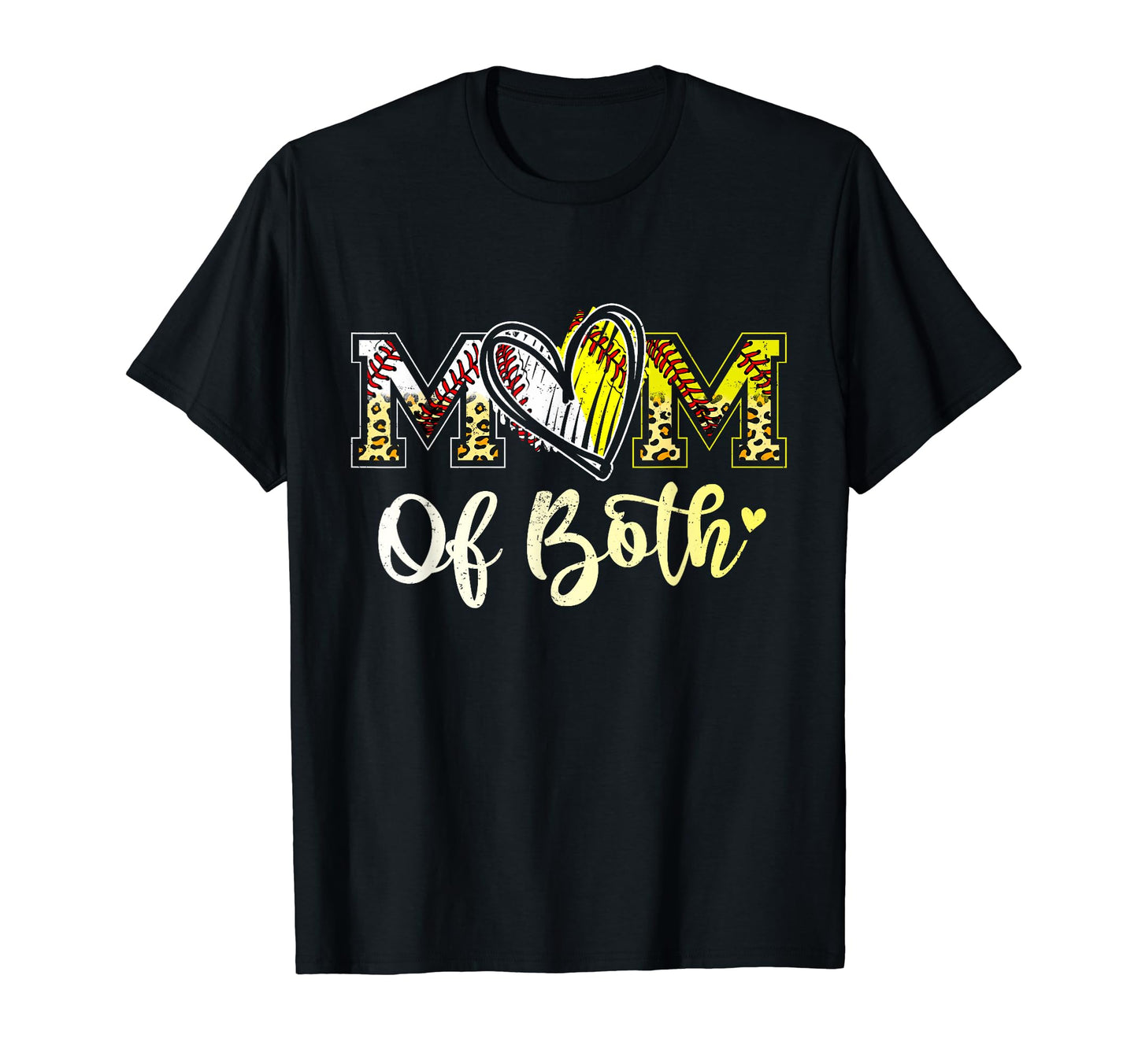Mom Both Softball Baseball Mom Mothers T-Shirt - Aesthetic Graphic Unisex - T-Shirt, Sweatshirt, Hoodie
