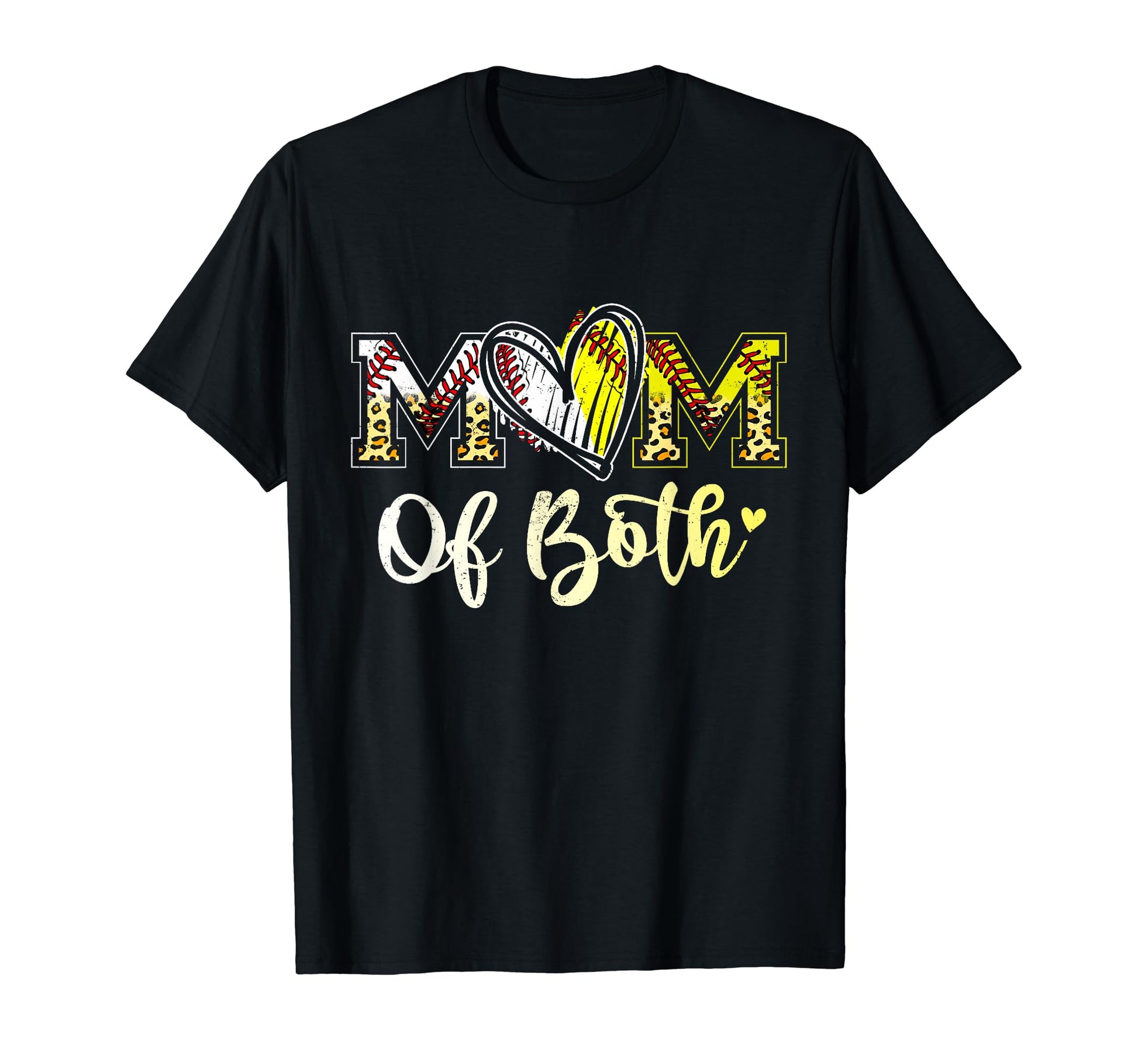 Mom Both Softball Baseball Mom Mothers T-Shirt - Aesthetic Graphic Unisex - T-Shirt, Sweatshirt, Hoodie