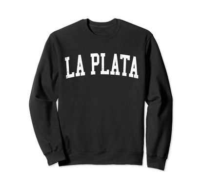 La Plata Md Distressed White Sweatshirt - Casual Everyday Wear for Adults - T-Shirt, Sweatshirt, Hoodie