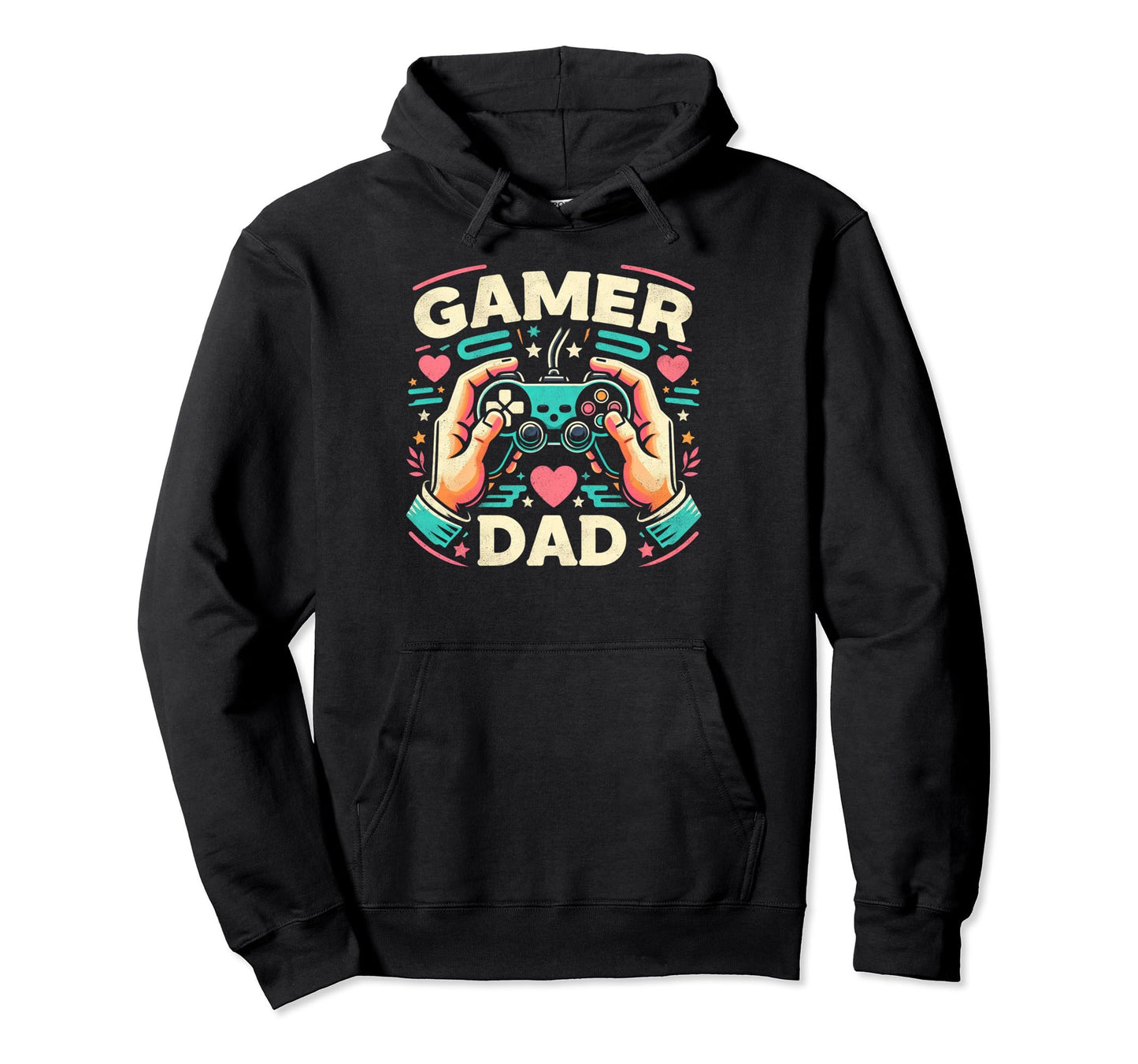 Gamer Dad Game Controller Gaming Video Hoodie - Novelty Apparel for Adults - T-Shirt, Sweatshirt, Hoodie