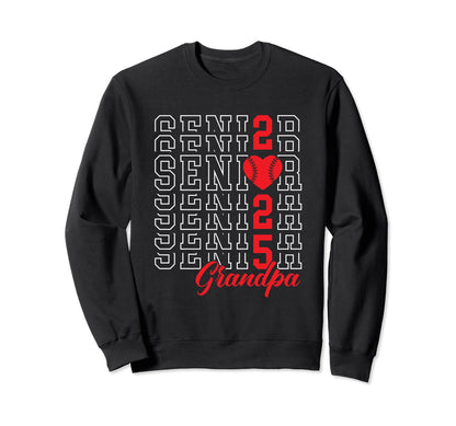 Baseball Senior Grandpa Graduation Sweatshirt - Trendy Graphic for Adults - T-Shirt, Sweatshirt, Hoodie