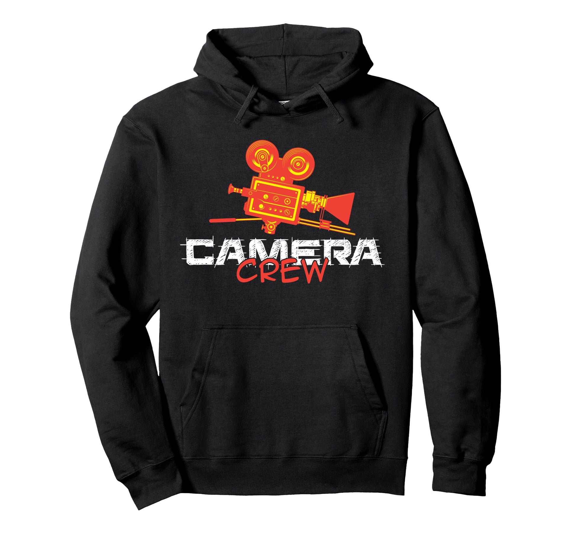 Old School Camera Crew Movie Team Hoodie - Graphic Print Unisex - T-Shirt, Sweatshirt, Hoodie