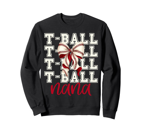 Tball Nana Teeball T Ball Coquette Sweatshirt - Minimalist Print Unisex - T-Shirt, Sweatshirt, Hoodie