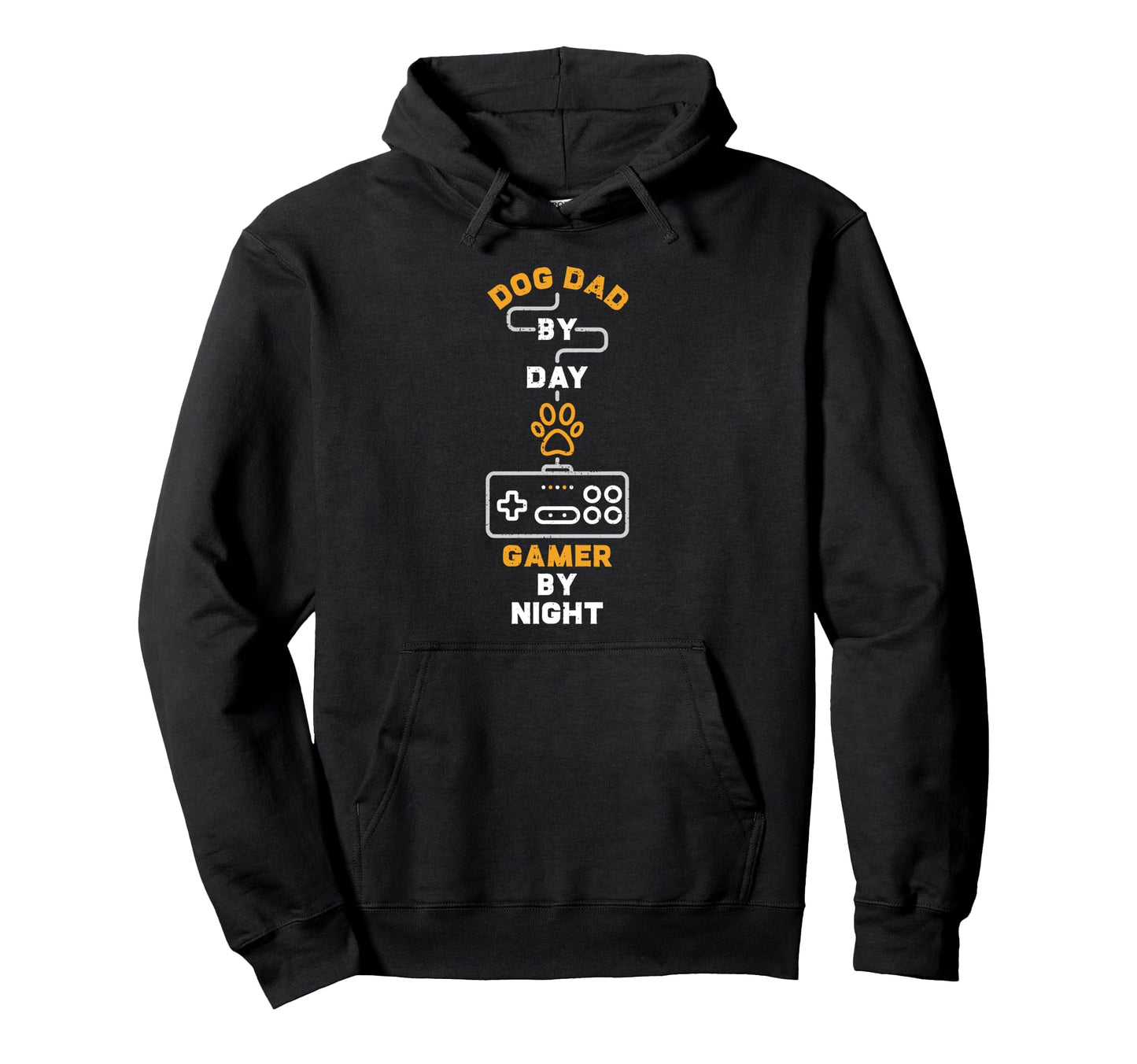 Dog Dad Day Gamer Night Gaming Hoodie - Unique Graphic Men Women - T-Shirt, Sweatshirt, Hoodie