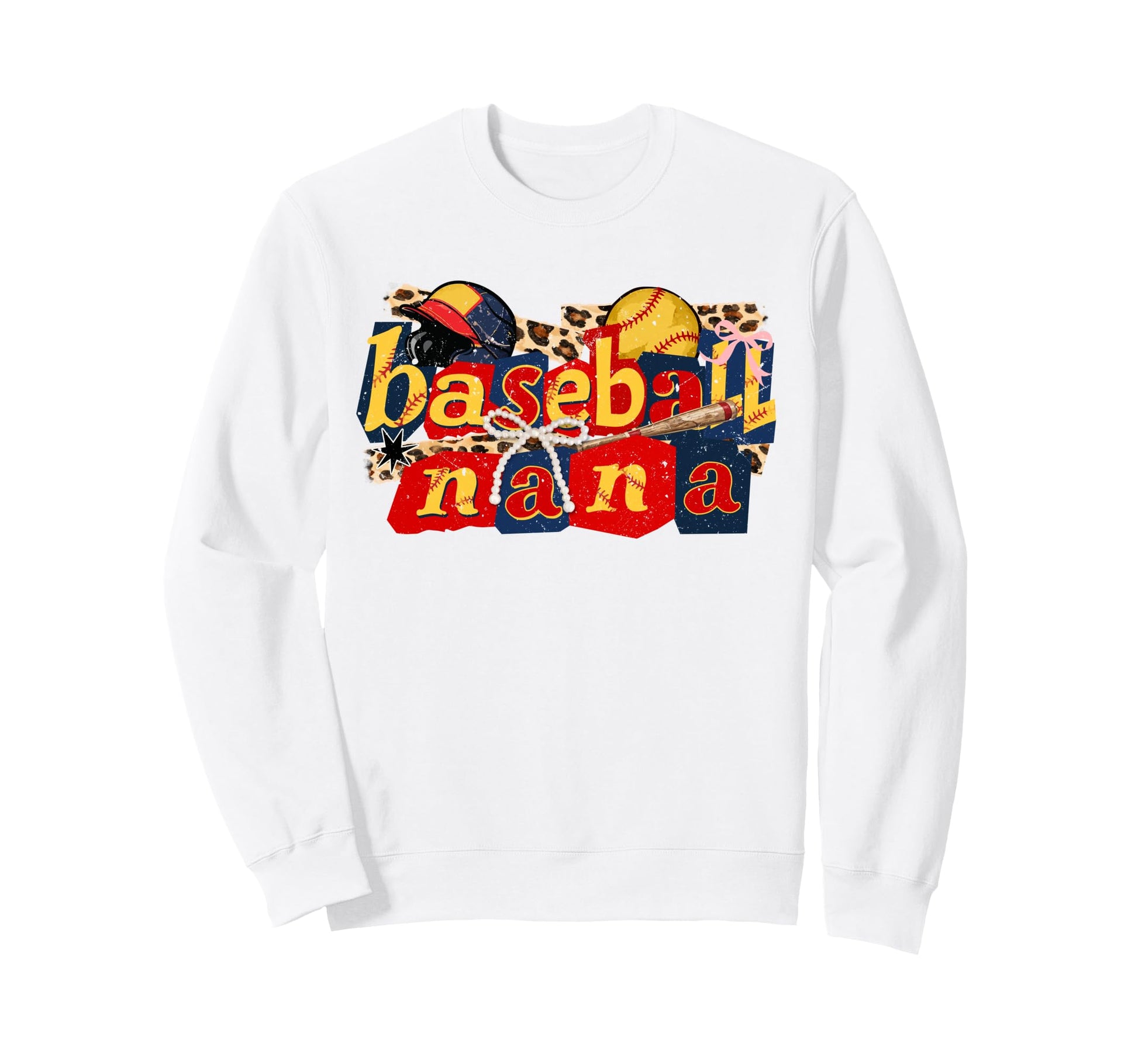Baseball Nana Coquette Bow Sweatshirt - Aesthetic Graphic Men Women - T-Shirt, Sweatshirt, Hoodie