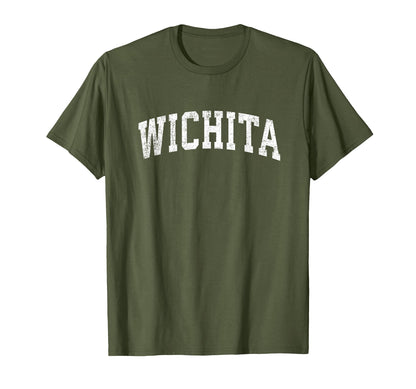 Wichita Kansas Ks Varsity Sports Text T-Shirt - Unique Graphic Men Women - T-Shirt, Sweatshirt, Hoodie