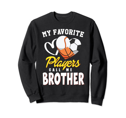 My Favorite Players Baseball Soccer Sweatshirt - Minimalist Print Unisex - T-Shirt, Sweatshirt, Hoodie